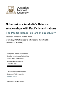 Australia's Defence Relationships with Pacific Island Nations