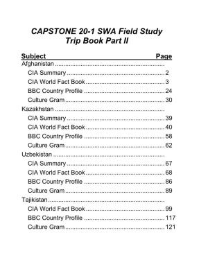 CAPSTONE 20-1 SWA Field Study Trip Book Part II