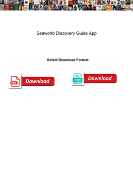Seaworld Discovery Guide App