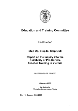 Education and Training Committee