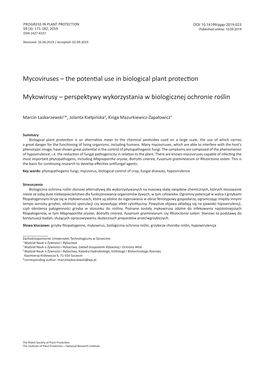 Mycoviruses – the Potential Use in Biological Plant Protection