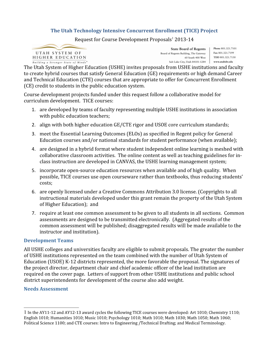 The Utah Technology Intensive Concurrent Enrollment (TICE) Project