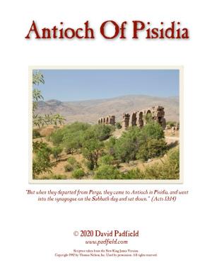 The Biblical City of Antioch of Pisidia