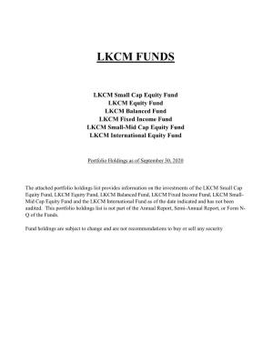 LKCM Portfolio Holdings File