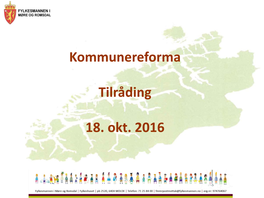 Kommunereforma Tilråding 18. Okt. 2016