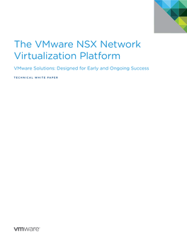 Vmware NSX Network Virtualization Platform