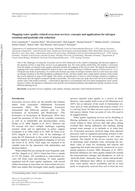 Concepts and Applications for Nitrogen Retention and Pesticide Risk Reduction