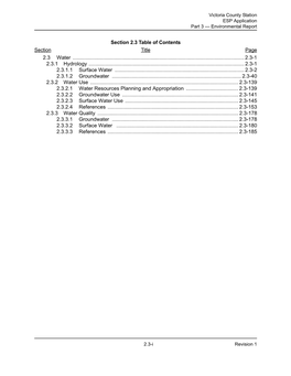 Victoria County Station ESP, Environmental Rpt, Rev. 1