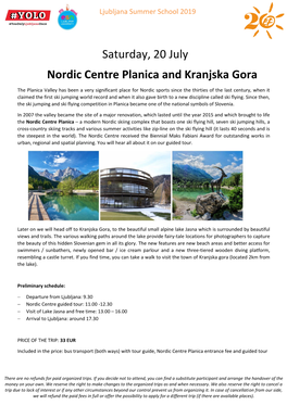 Nordic Centre Planica and Kranjska Gora