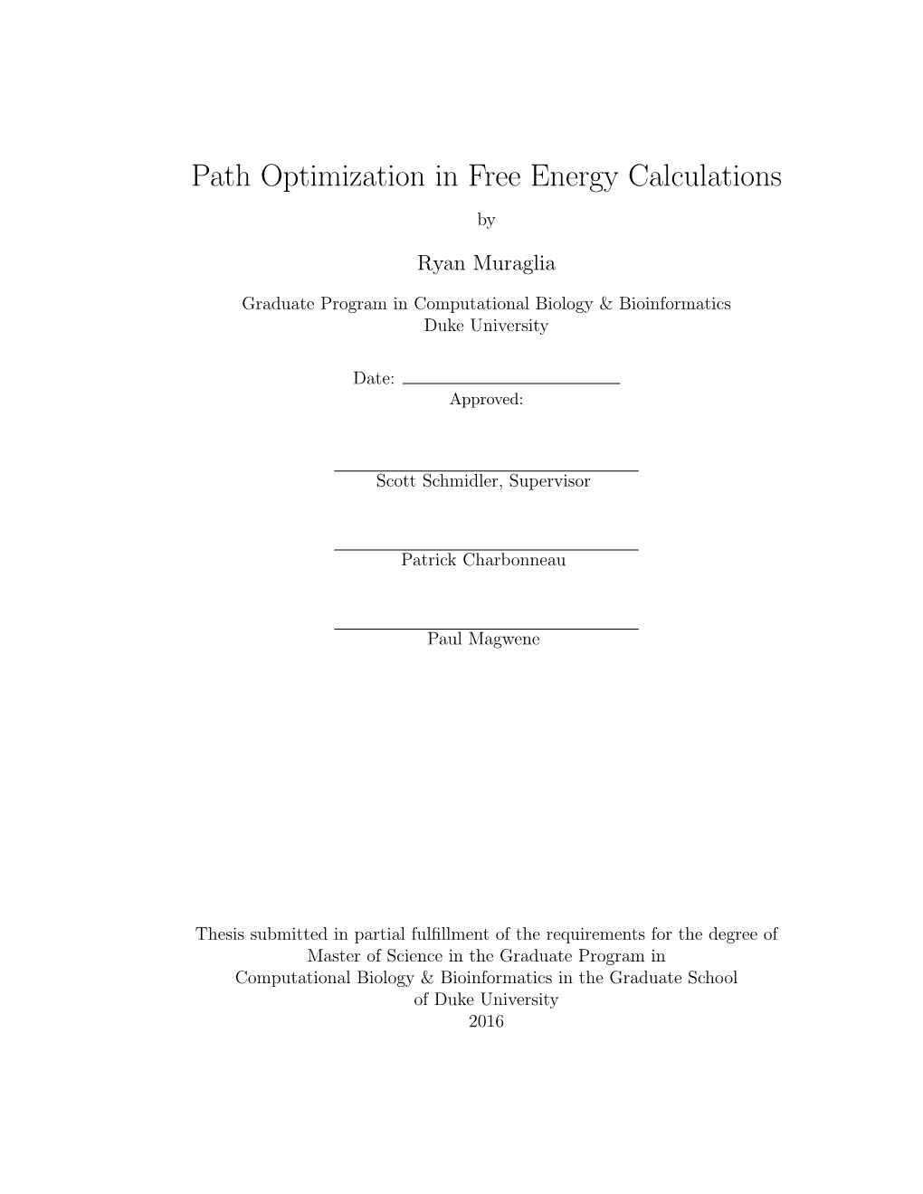 Path Optimization in Free Energy Calculations