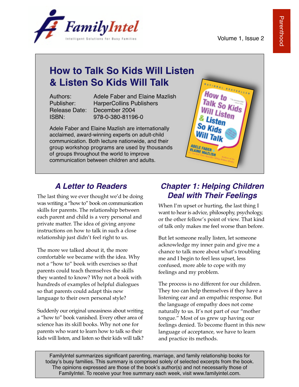 How to Talk So Kids Will Listen & Listen So Kids Will Talk