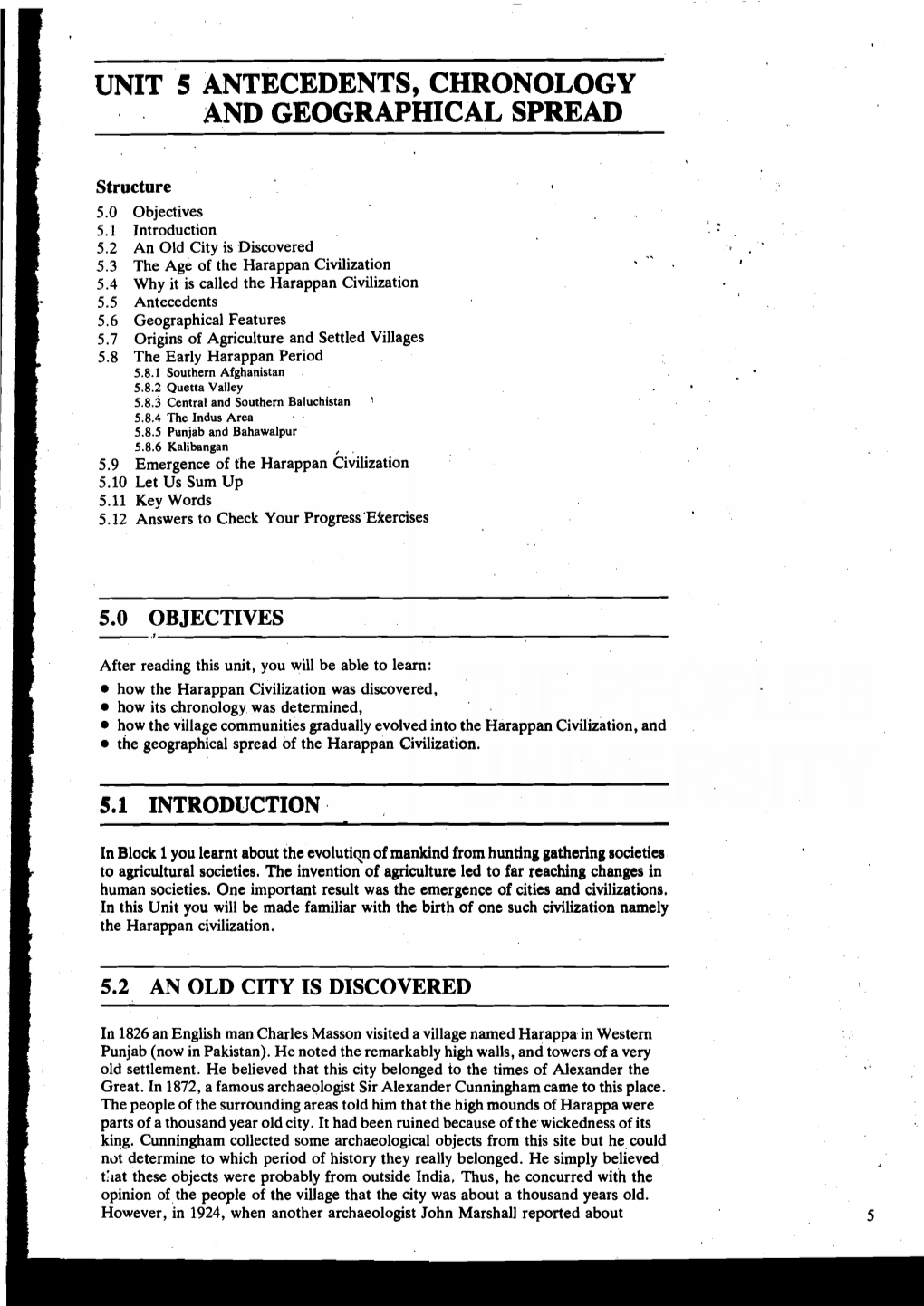 Unit 5 Antecedents, Chronology and Geographical Spread