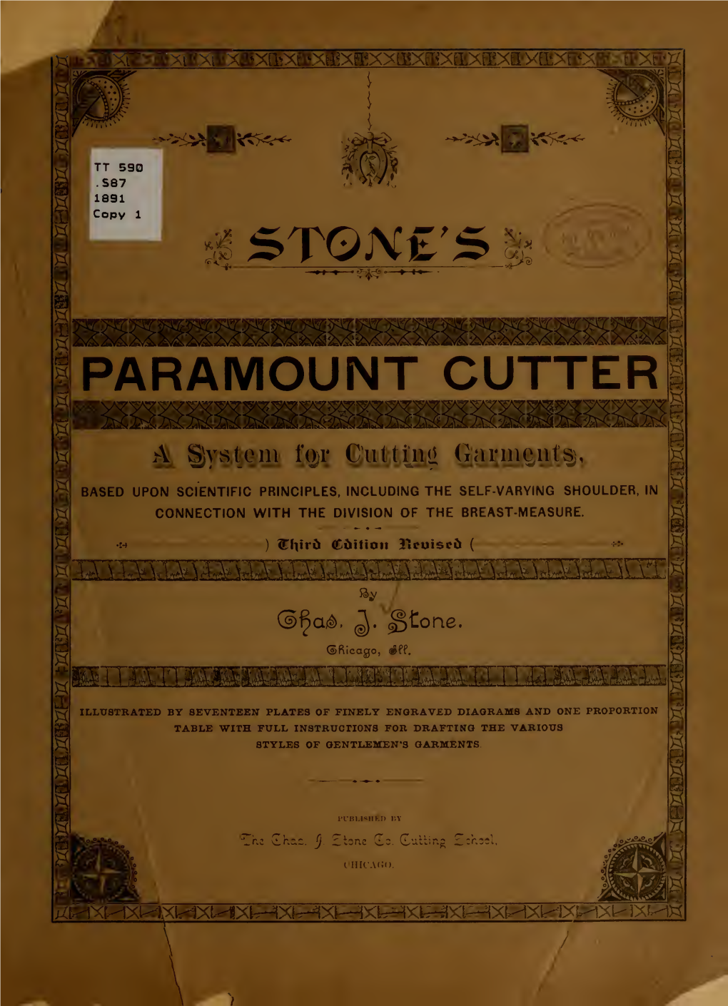 Stone's Paramount-Cutter; a System for Cutting Garments, Based Upon