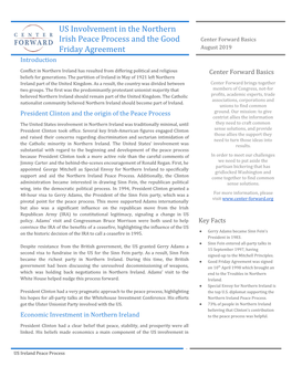US Involvement in the Northern Irish Peace Process and the Good Center Forward Basics August 2019 Friday Agreement
