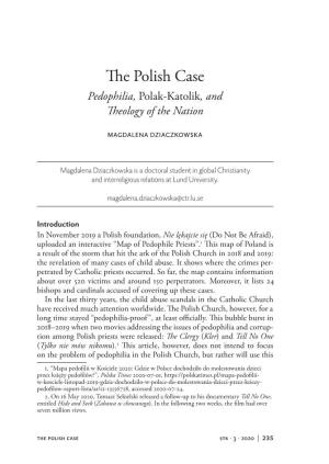 The Polish Case Pedophilia, Polak-Katolik, and Theology of the Nation