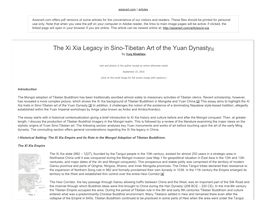 Yury Khokhlov: the Xi Xia Legacy in Sino-Tibetan Art of the Yuan Dynasty
