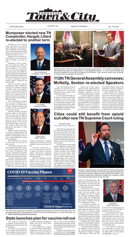112Th TN General Assembly Convenes; Mcnally, Sexton Re-Elected