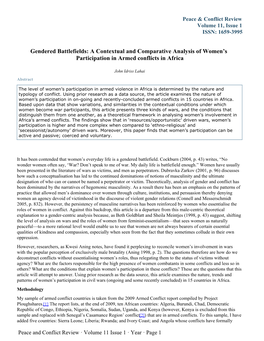 A Contextual and Comparative Analysis of Women's Participation