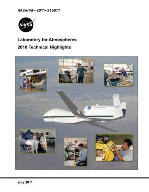 Laboratory for Atmospheres 2010 Technical Highlights