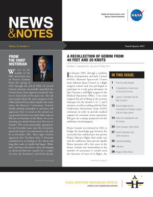 News & Notes: Vol. 32, No. 4, Fourth Quarter 2015