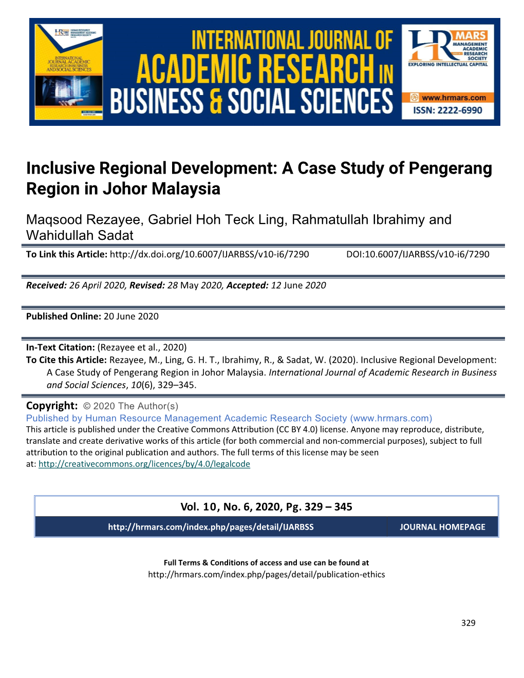 A Case Study of Pengerang Region in Johor Malaysia