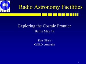 Radio Astronomy Facilities