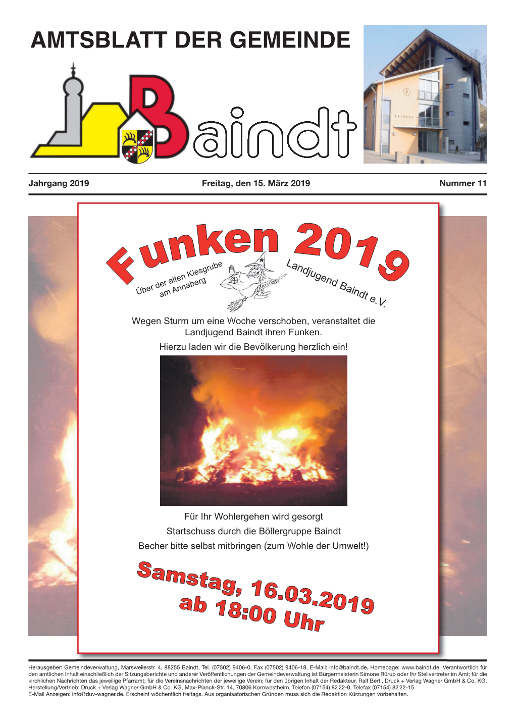 Amtsblatt Vom 15.03.2019