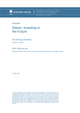 Gabon: Investing in the Future