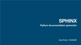 Python Documentation Generator