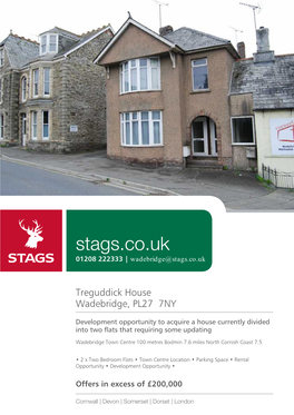 Stags.Co.Uk 01208 222333 | Wadebridge@Stags.Co.Uk