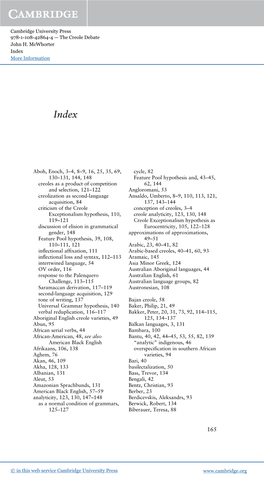 Cambridge University Press 978-1-108-42864-4 — the Creole Debate John H