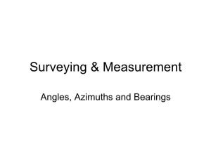 Angles, Azimuths and Bearings
