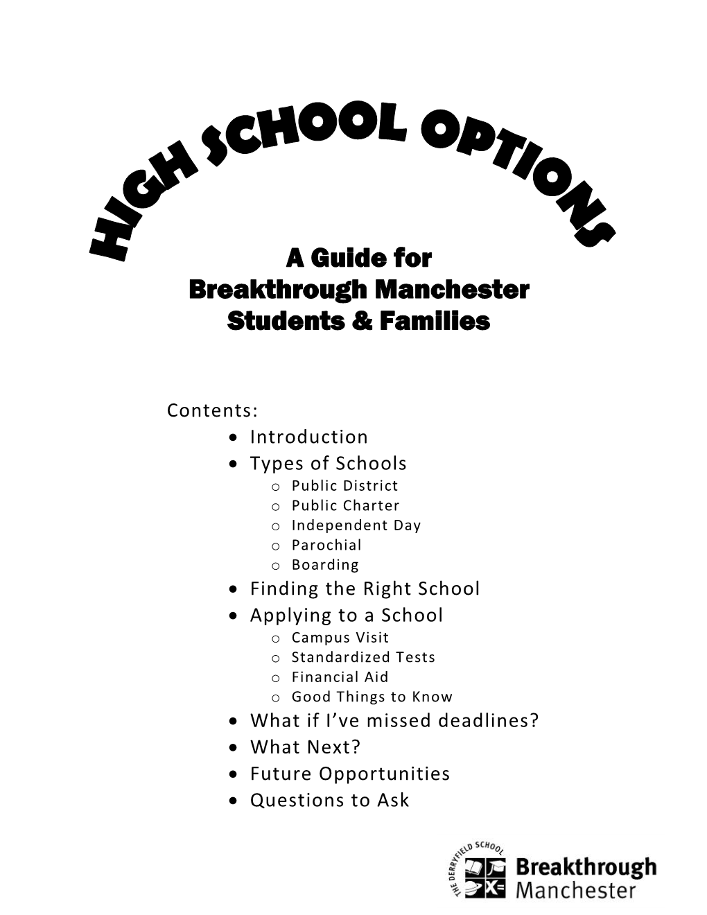 High School Options Handbook