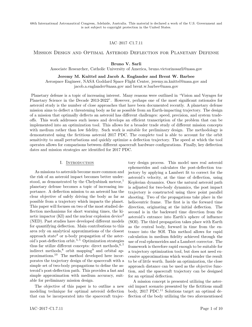 Mission Design and Optimal Asteroid Deflection for Planetary Defense