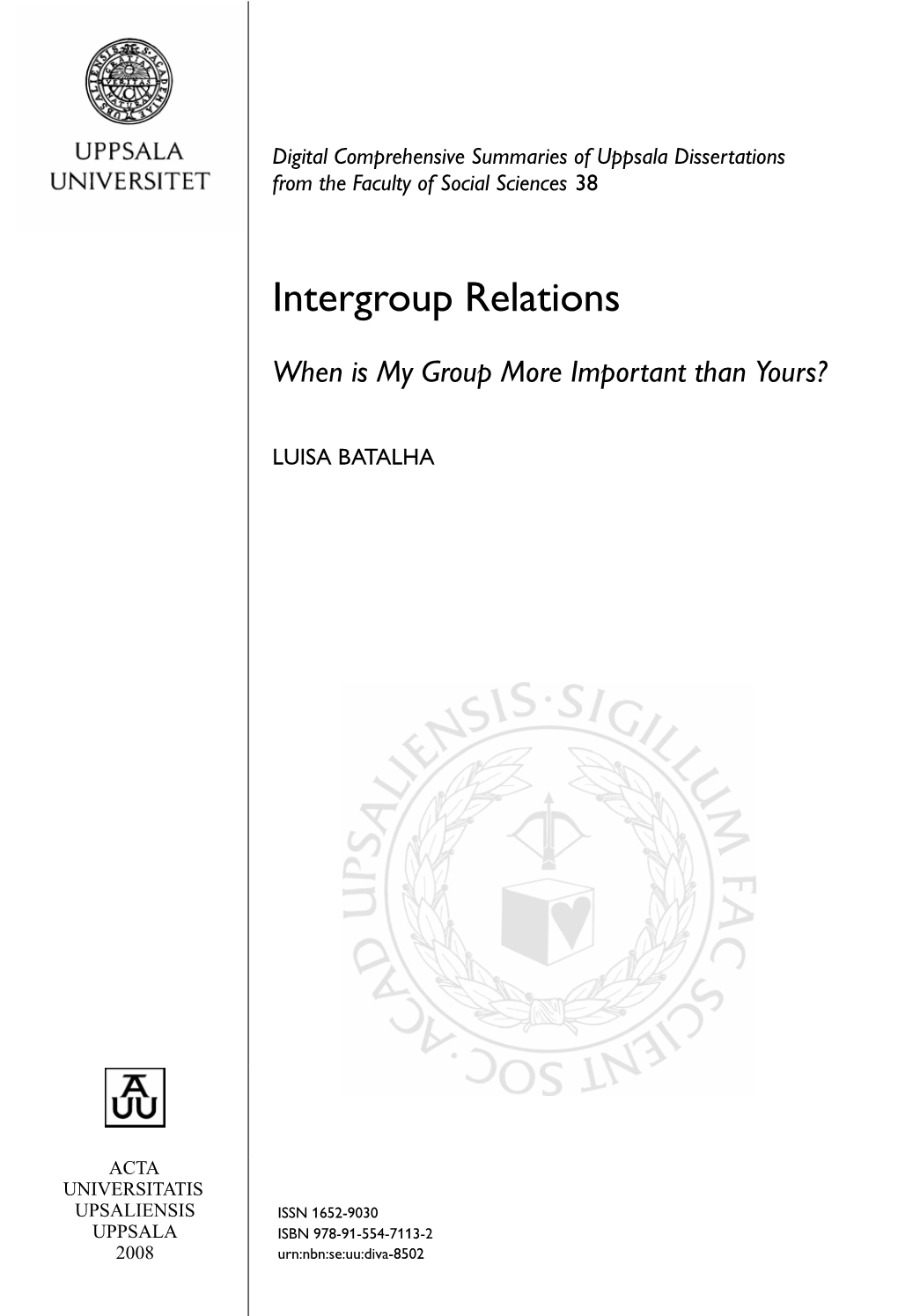 Intergroup Relations