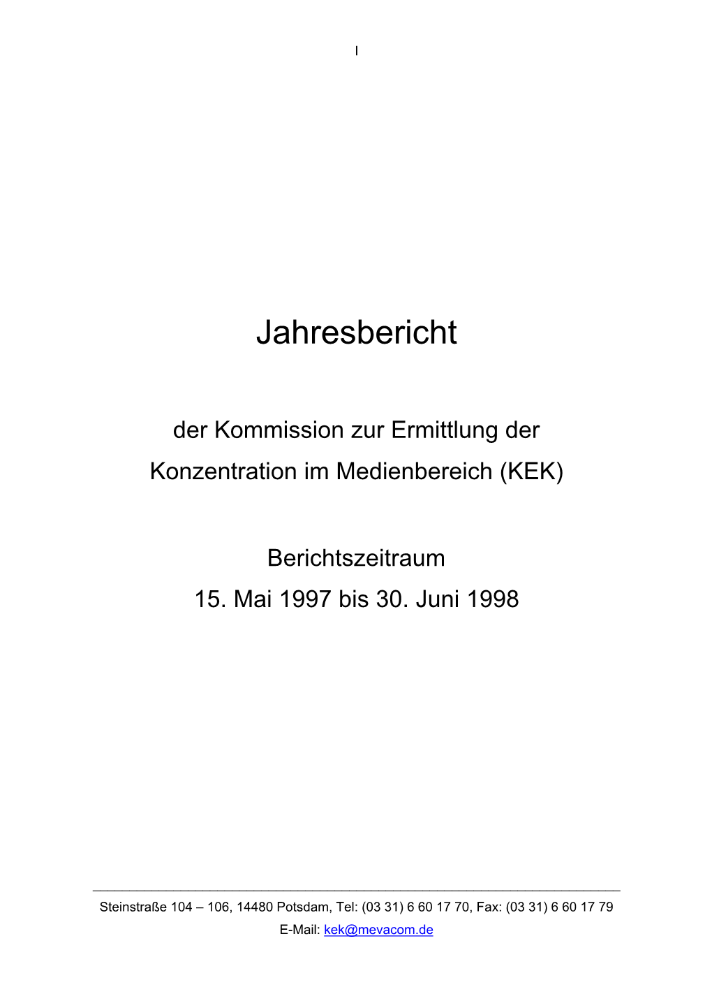 Jahresbericht