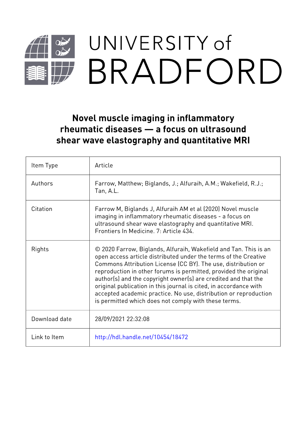 Novel Muscle Imaging in Inflammatory Rheumatic Diseases—A Focus on Ultrasound Shear Wave Elastography and Quantitative