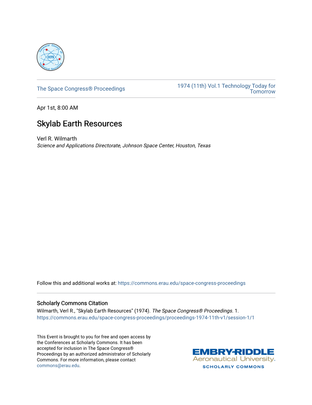 Skylab Earth Resources