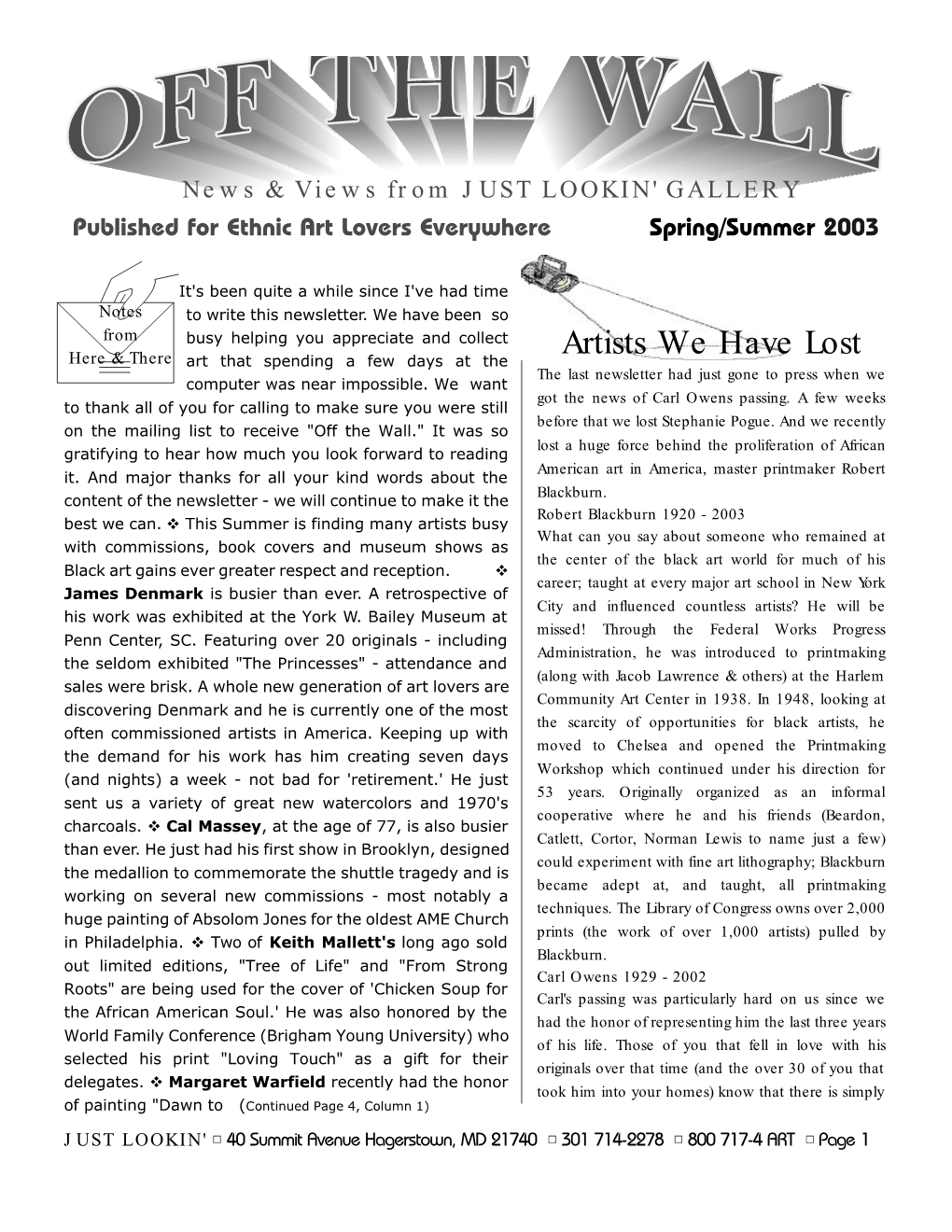 Spring '03 Newsletter.Psp