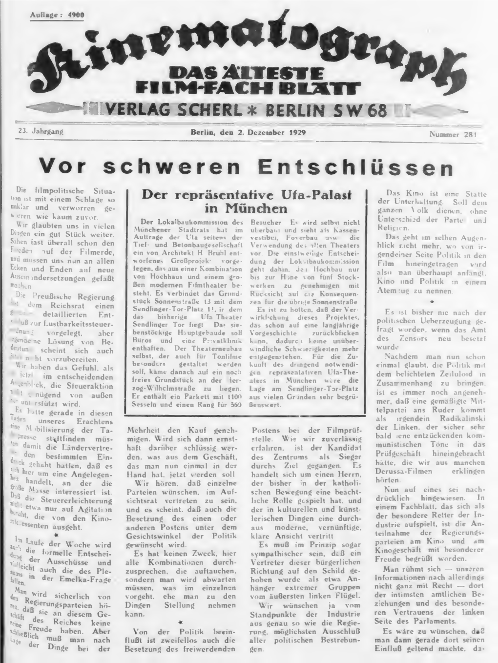 Der Kinematograph (December 1929)