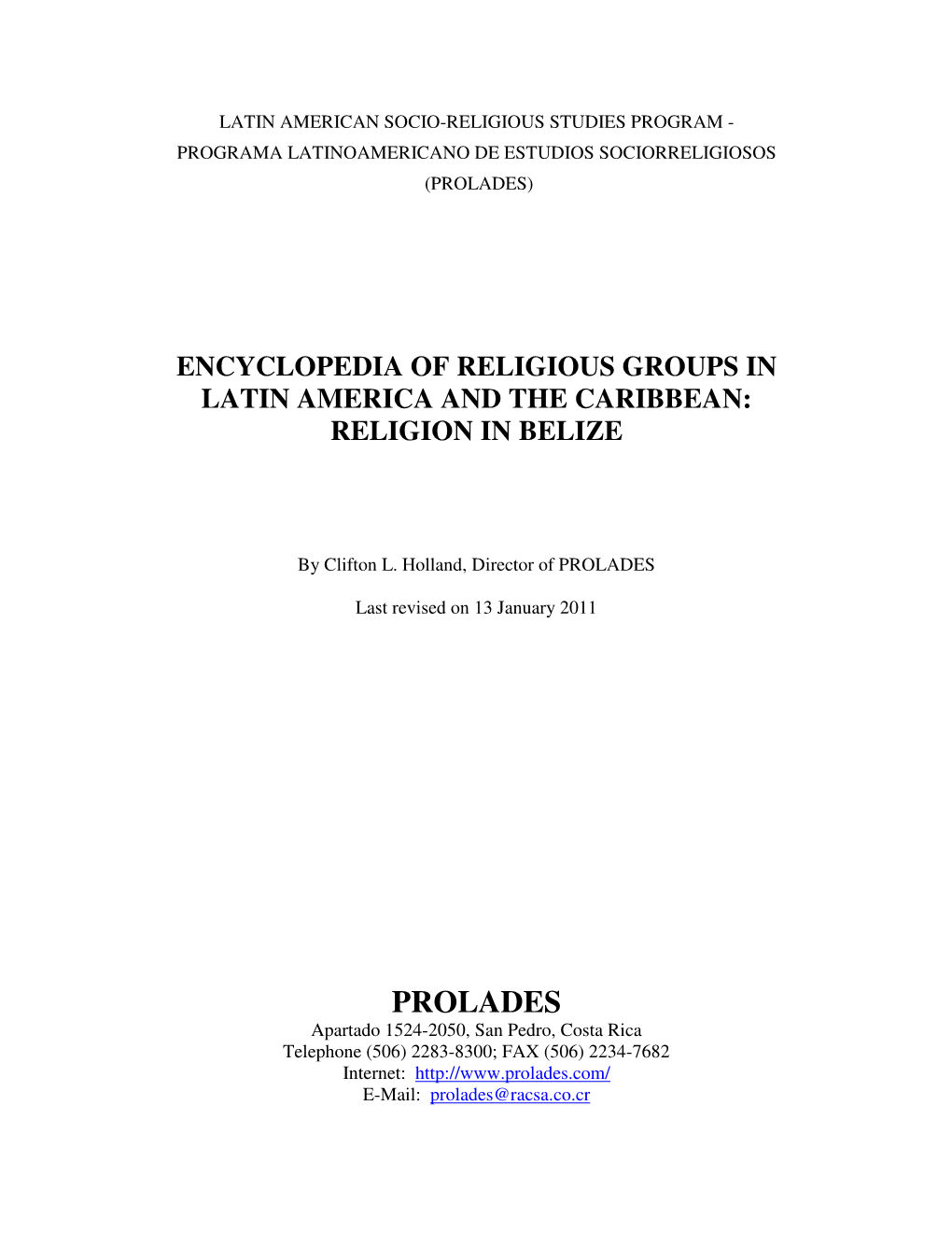 Religion in Belize