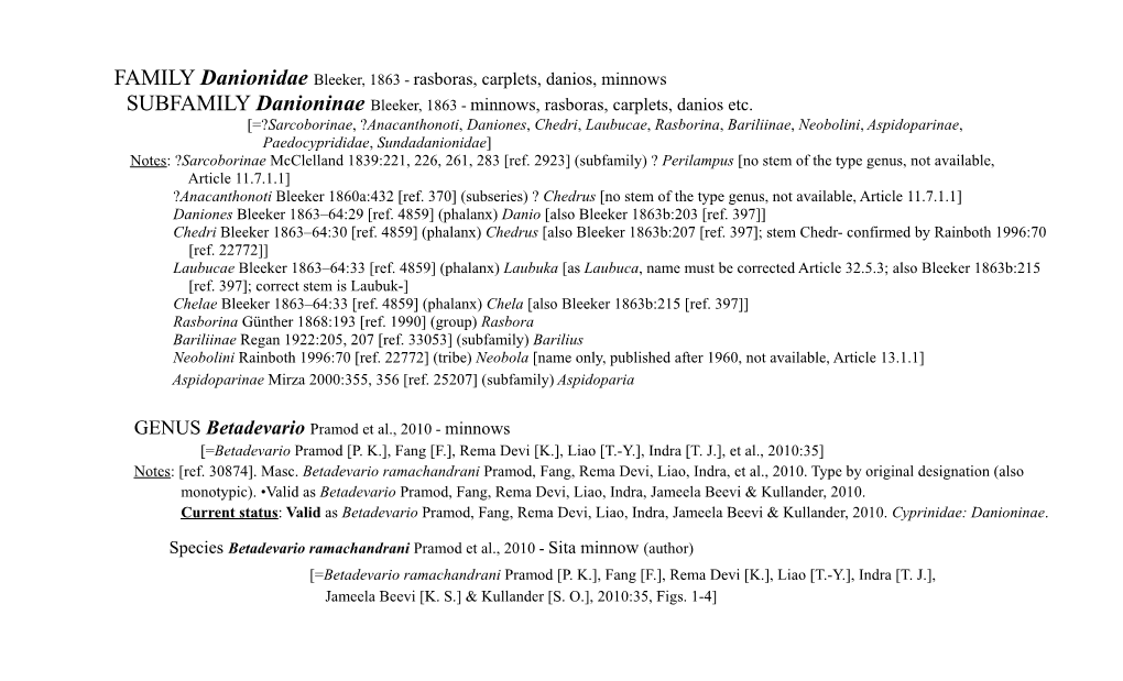 Barilius Bendelisis (Hamilton, 1807) - Krishna Minnow (Author) [=Cyprinus Bendilisis Hamilton [F.], 1807:345, Pl