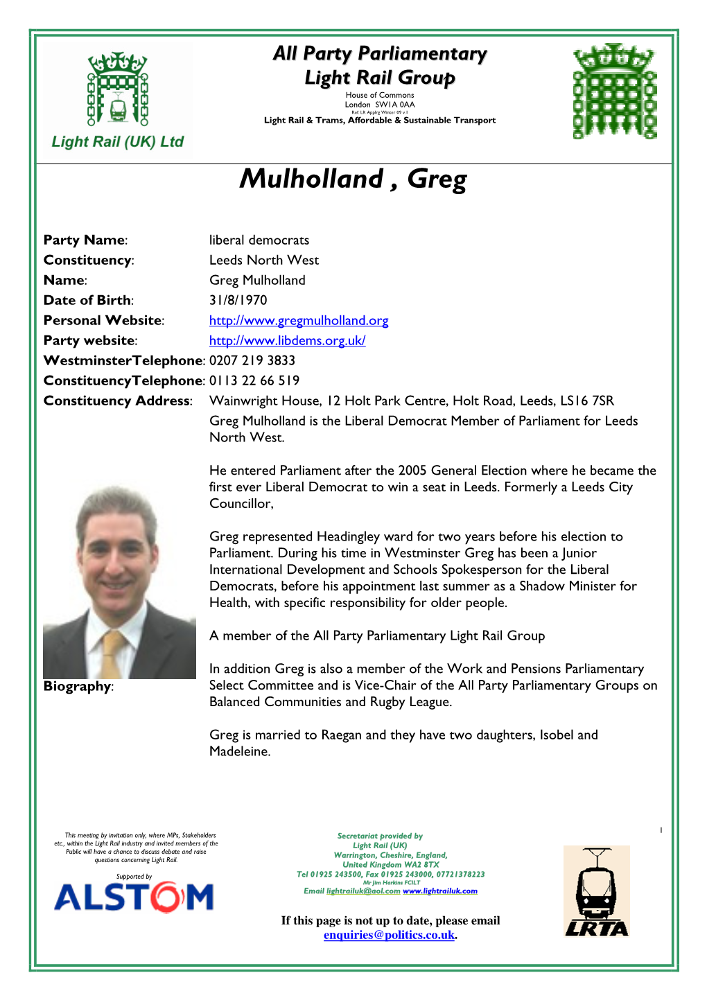 Mulholland , Greg