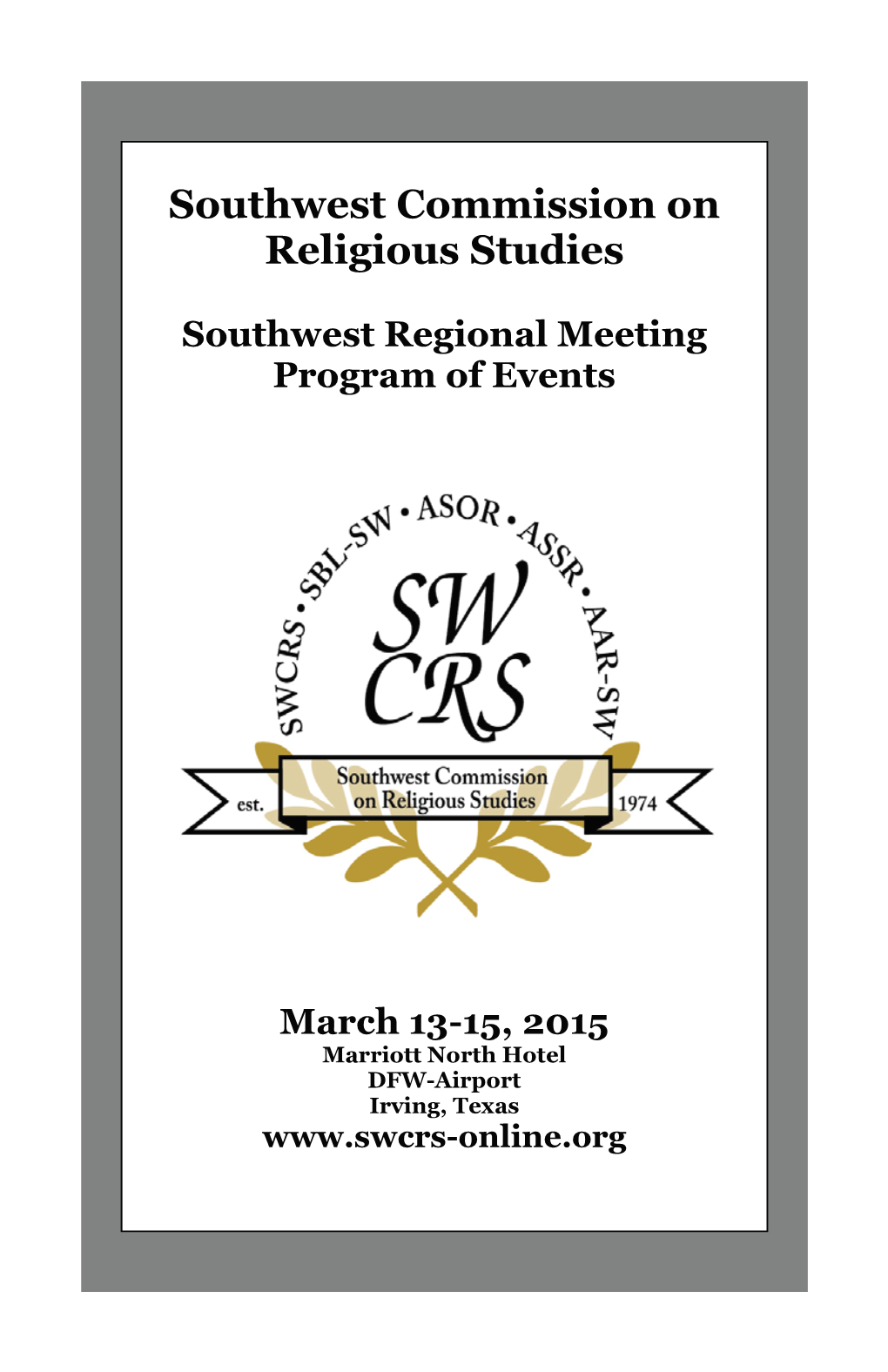 2015 Southwest Commission on Religious Studies Regional