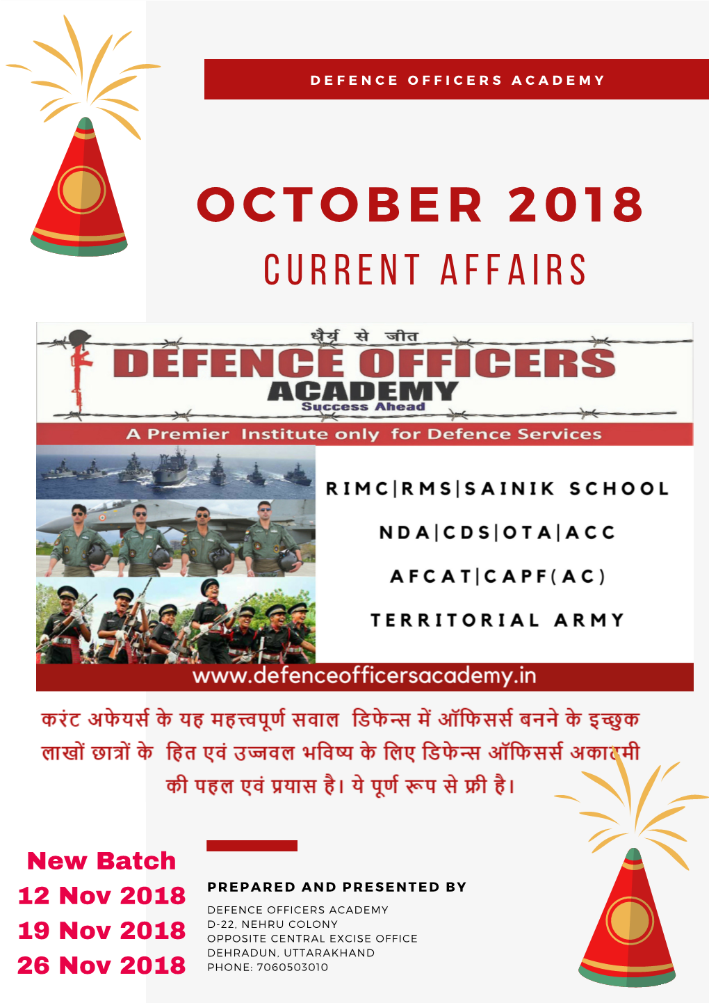 Current Affairs October 2018 Full