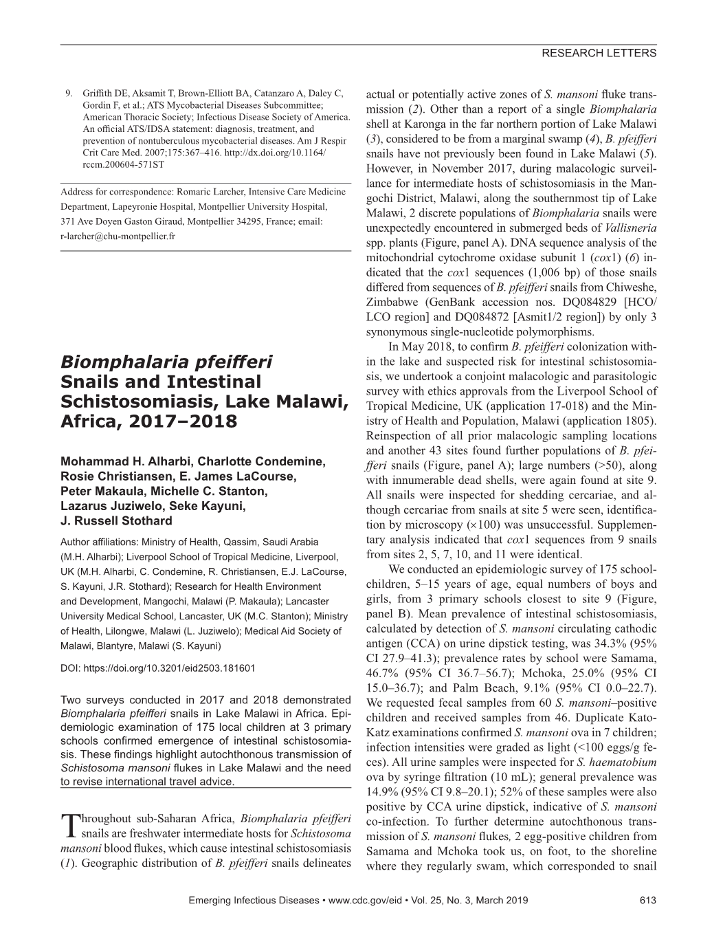 Biomphalaria Pfeifferi