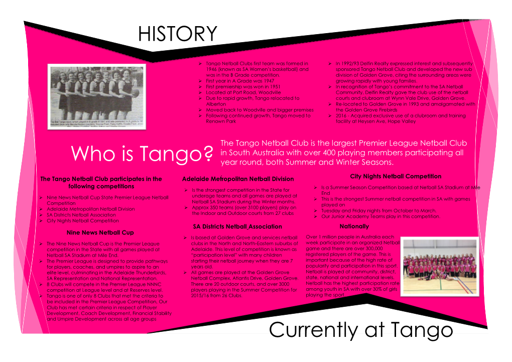 HISTORY Currently at Tango