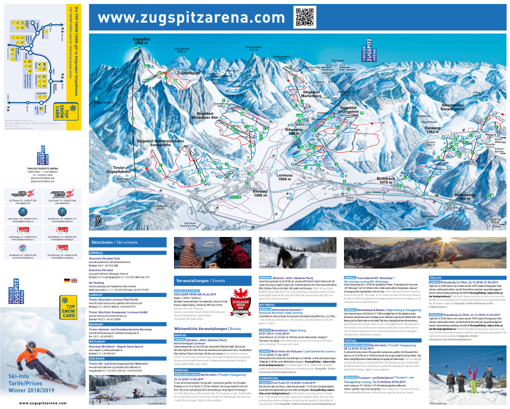 Zugspitze Arena Piste Map 2019