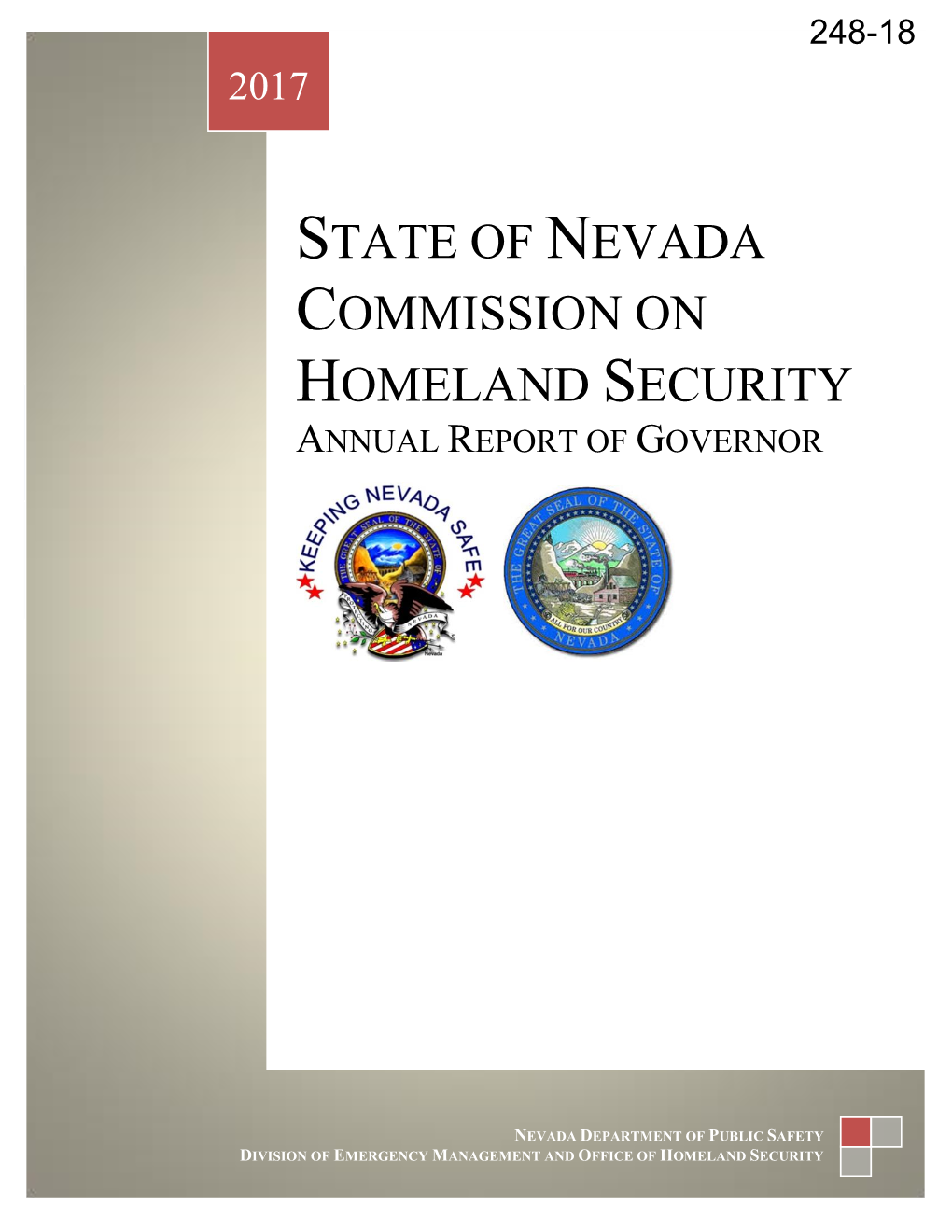 248-18 State of Nevada Commission on Homeland Security