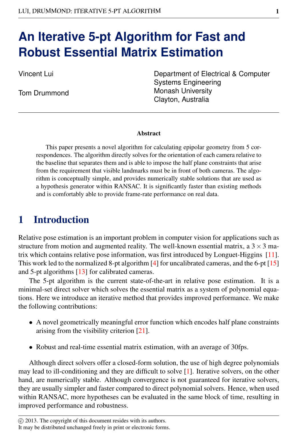 An Iterative 5-Pt Algorithm for Fast and Robust Essential Matrix Estimation